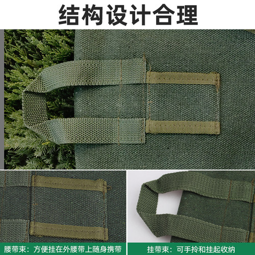 帆布Q1工兵铲套木柄折叠工兵锹套铲包小锹铲包wjq-308铲保护套子 - 图1