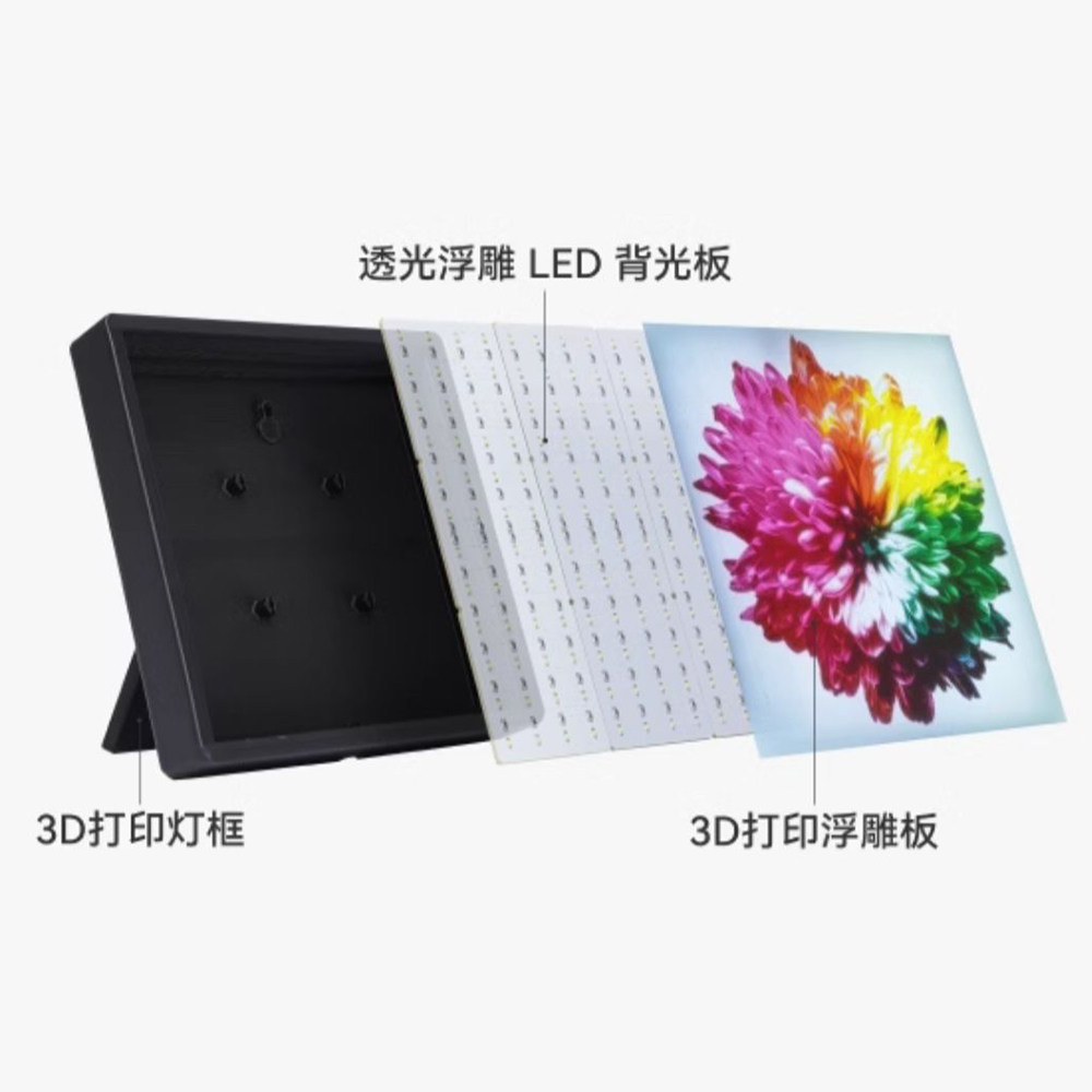 3D打印机浮雕LED灯板拓竹背光板创客宝库透光浮雕照片生成器组件,淘宝优惠券,粉丝福利购,淘宝优惠卷
