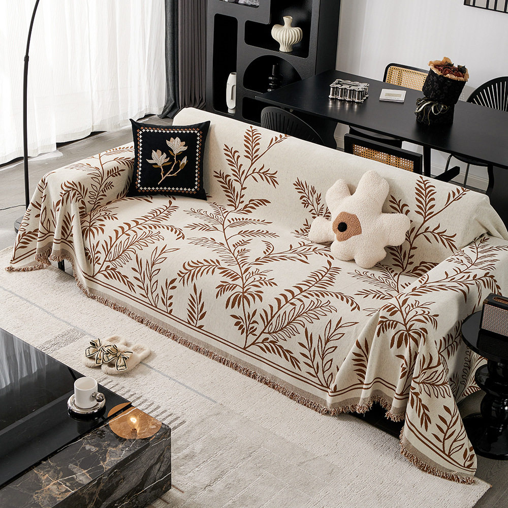 简约现代一片式雪尼尔沙发巾四季通用时尚防滑坐垫沙发套罩盖布巾,淘宝优惠券,粉丝福利购,淘宝优惠卷