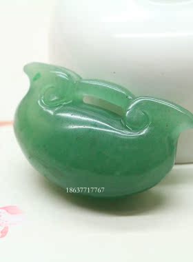 绿色东陵玉钱袋子平安锁送女友