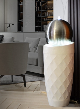 金鹭鲤树脂流水北欧客厅摆设加湿