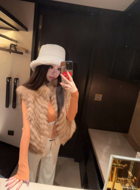 Evs君君酱韩系麂皮绒毛边两戴渔夫帽女秋冬保暖百搭显脸小水桶帽