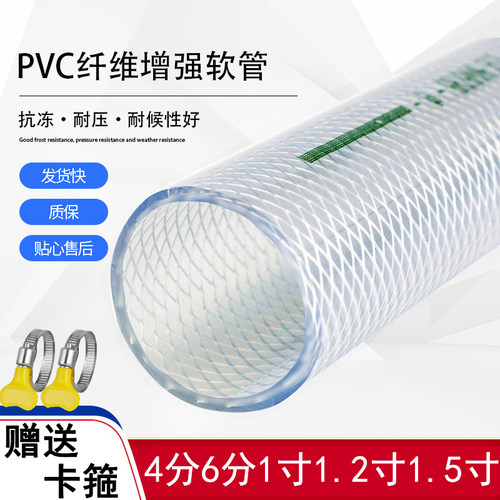 防冻洗车高压自来水管蛇皮管4分6分1寸塑料PVC软管家用农用浇花菜 - 图1