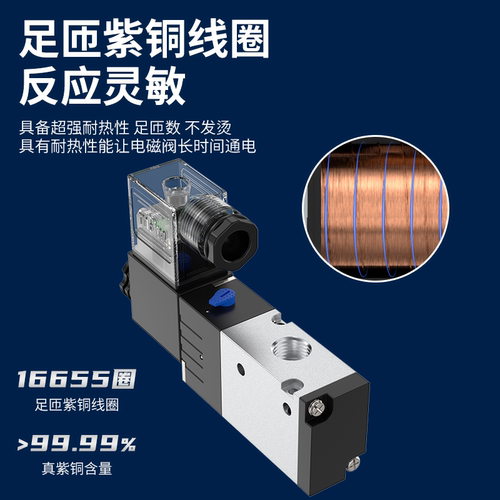 气动电磁阀3V210-08-NC一进一出常闭电磁阀3V310-10二位三通24v - 图2