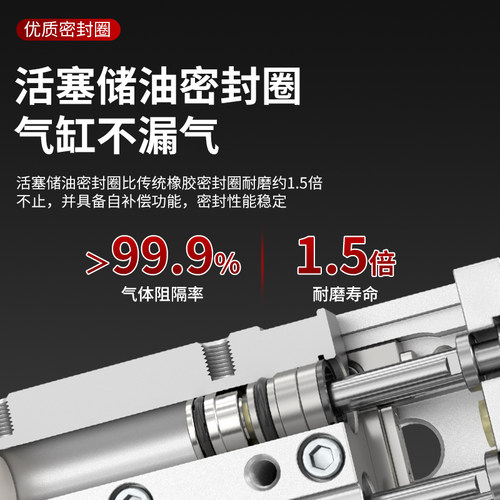 MXS精密导轨小型气动滑台气缸HLS6/8/12/16/20/25-10-20-30-40X50 - 图3