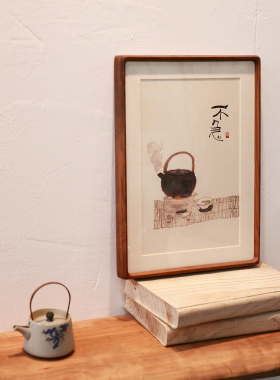 未来日记装饰画实木框