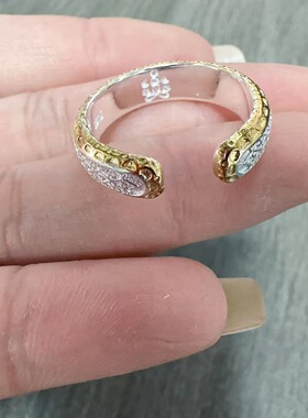 泰国佛牌龙婆恩迪百万富翁菱格纹戒指男女开口可调节简约手饰配饰