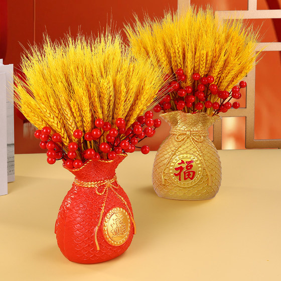 Dried wheat flowers New Year housewarming opening decorations