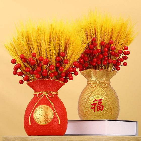 Dried wheat flowers New Year housewarming opening decorations