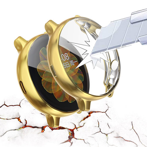 三星Galaxy Watch Active2智能手表保护套 active2/40/44mm手表壳带R830/R850硅胶替换表带运动防摔防水壳女 - 图1