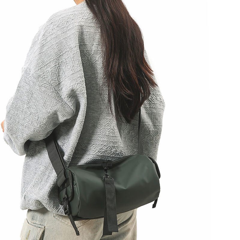 Large capacity waterproof sports backpack crossbody bag cylinder bag