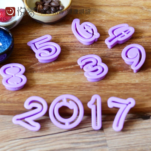 Цифровой символ плесени выпекать торт шоколад 0-9