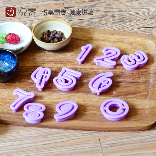 Цифровой символ плесени выпекать торт шоколад 0-9