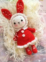 Fields Garden Rabbit Lovers Net Red Long Ear Rabbit Hair Line Doll Crochet Knitting Finished Hand Making Gift Paparazzi