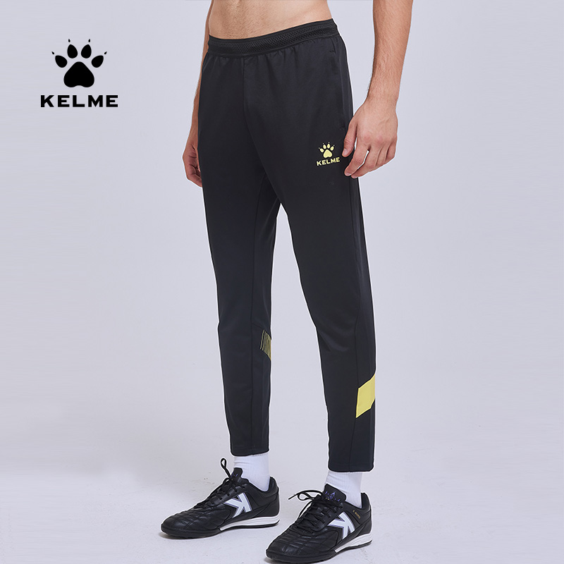 KELME卡尔美足球训练运动裤男2025秋冬撞色拼接健身跑步弹力长裤 - 图1
