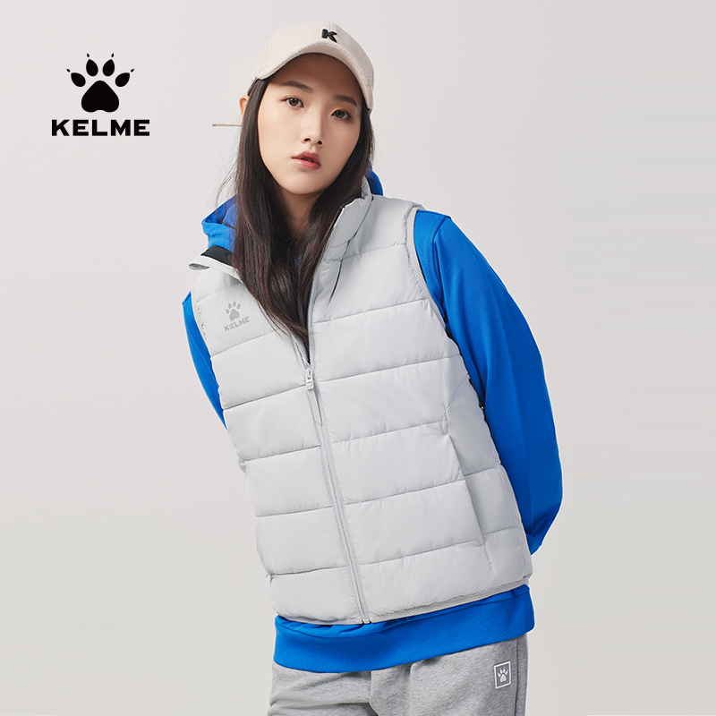 KELME卡尔美运动棉马甲女款训练冬款户外穿休闲保暖坎肩外套男童,淘宝优惠券,粉丝福利购,淘宝优惠卷