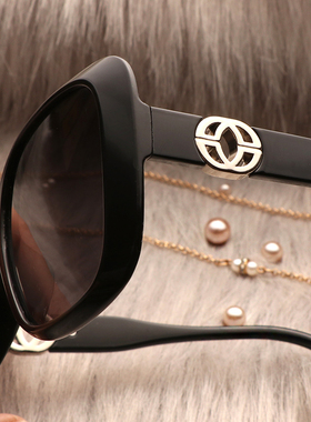 墨镜红色框小脸时尚太阳镜女潮防紫外线偏光镜配近视开车专用眼镜