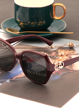 红框大脸显瘦尼龙偏光太阳镜防晒