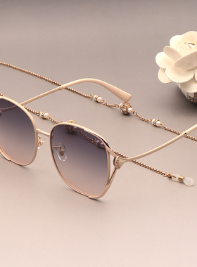 磨砂紫色高级感优雅时尚镶钻墨镜