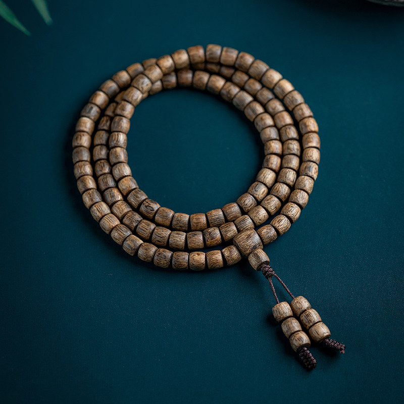 天然越南芽庄白棋楠108颗佛珠直切老奇楠沉香桶珠手串女男款手链,淘宝优惠券,粉丝福利购,淘宝优惠卷