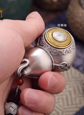 贤福银楼999足银葫芦手把件