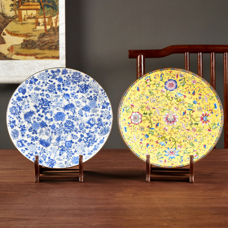 中式鸡翅木盘子展示架收纳架陈列架摆件碟子架托普洱茶饼支架实木,淘宝优惠券,粉丝福利购,淘宝优惠卷