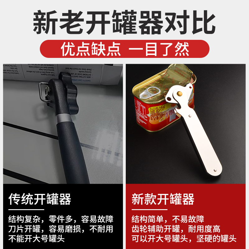 不锈钢开罐头神器多功能万能罐头刀铁皮罐头起子省力开瓶器开啤酒 - 图1