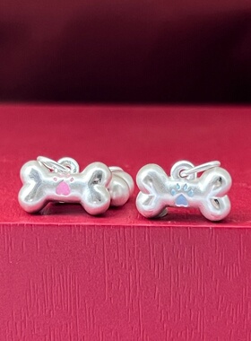 S999足银复古狗爪珐琅彩隔珠
