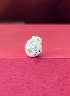 足银999珐琅彩蝴蝶结隔珠