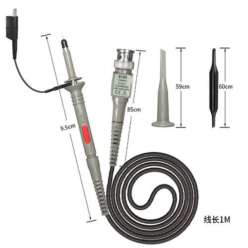 示波器探头通用BNC20-250MHz兆高压探棒表笔101衰减测试探针高频