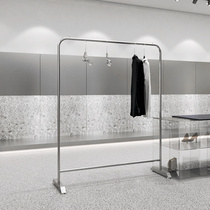 Clothing Store Show Shelves Landing Style Hanging Clothes Pole Men And Womens Clothing Stainless Steel Minima Mobile Display Childrens Clothing Middle Island Shelf