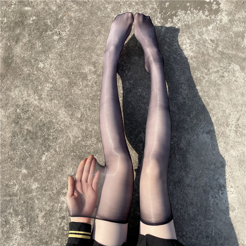0d无边油亮灰色丝袜性感超薄过膝长筒大腿袜网红款马油光黑丝袜子,淘宝优惠券,粉丝福利购,淘宝优惠卷