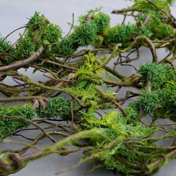 Butterfly dance high simulation tree branches moss pastoral decoration