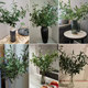 Simulated plant olive branches and green leaves wedding flower arrangement decoration