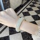 Flat Hetian Jade Bracelet Ice Seed Women's Style