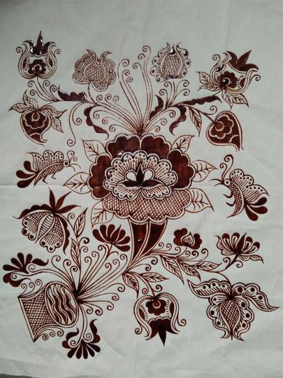 Guizhou Buyi traditional liquidambar dyed Miao batik special brush, tail wolf hair brush for smooth painting