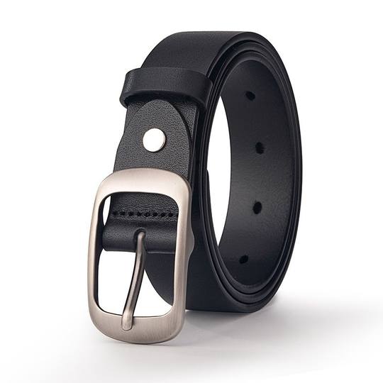 男士皮带男真皮针扣腰带休闲窄版细小带孔百搭牛皮裤带软牛仔裤