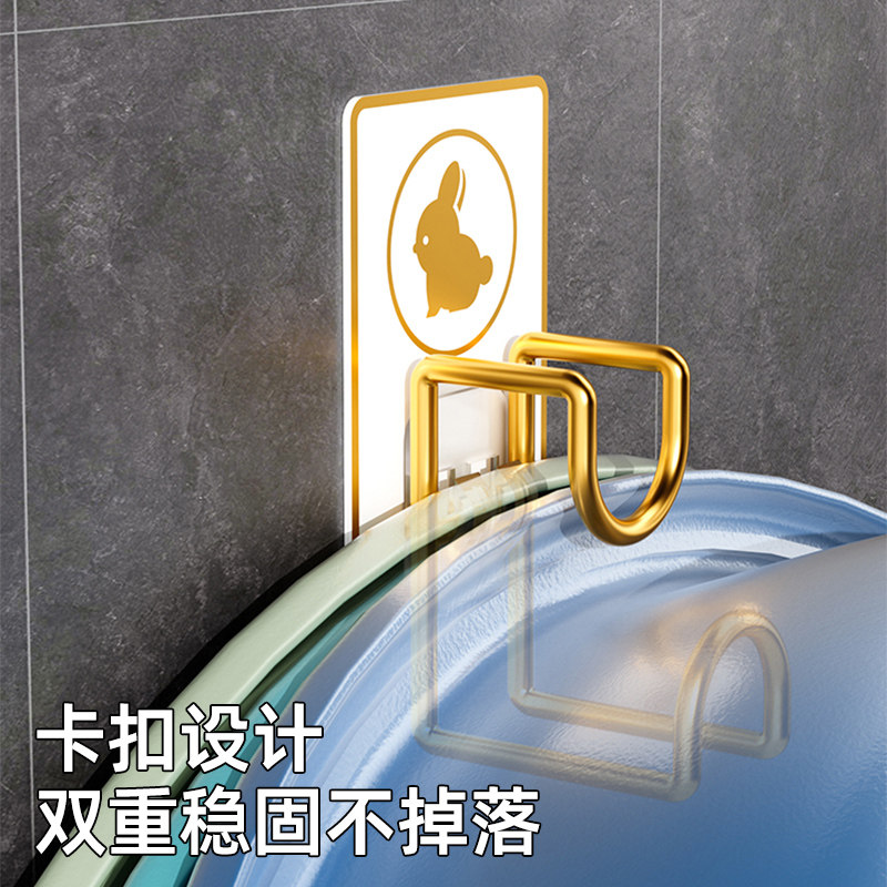 脸盆收纳架免打孔墙壁挂盆神器卫生间放盆置物厨房浴室洗脸盆挂钩