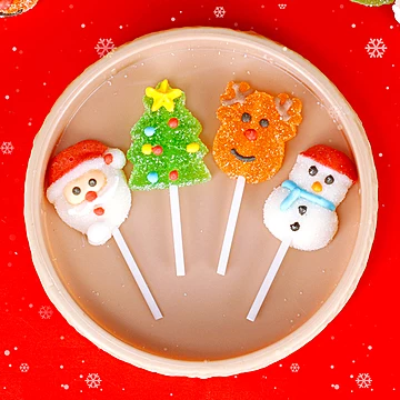 创意卡通果汁软糖 圣诞糖果棒棒糖儿童礼物[5元优惠券]-寻折猪