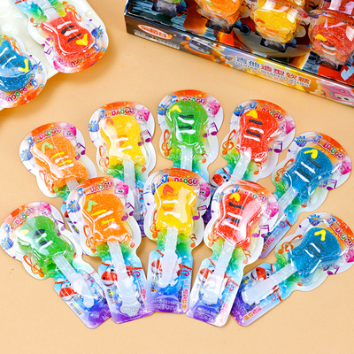 金稻谷吉他造型软糖棒棒糖水果糖儿童节糖果零食果汁软糖学生奖励