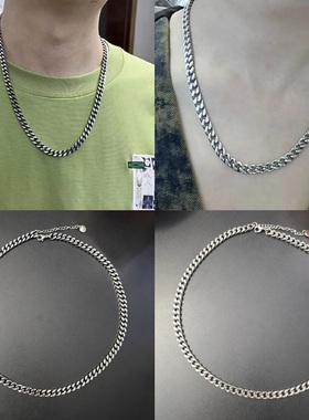 逆爱池骋田栩宁厚六面磨古巴项链