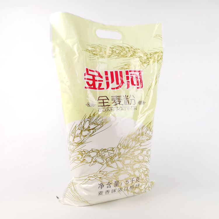 正品10斤金沙河全麦面粉5kg 含麸皮小麦粉膳食营养做馒头花卷包邮 - 图0