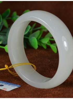 和田玉手镯玉白玉手镯 玉镯 镯子内径60.07mm 支持国复检