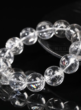 蓓蓓福水晶 天然白阿赛手链 斯特莱彩虹阿赛手串 七彩水晶批发