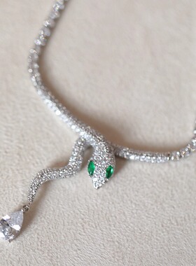 财阀气质千金姐姐蛇灵项链耳环