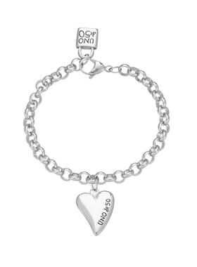 U50不锈钢手链欧美跨境BO链竹节链刻字桃心锁头男女式不锈钢项链