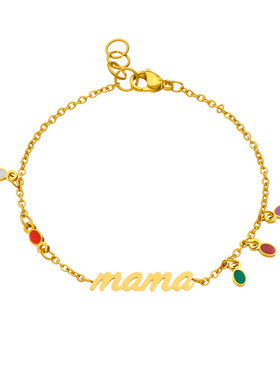 2025畅销手链礼物 mama字母可调节手链女款潮流前沿气质小众设计