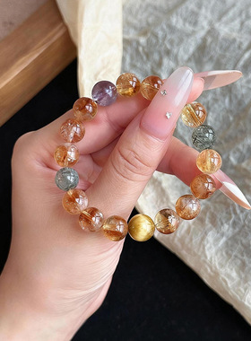 【招财暴富2.0】天然黄水晶黄发晶手链女金虎眼财运事业水晶礼物