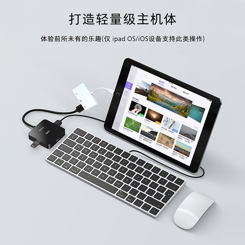 lightning转usb扩展器hdmi接电视u盘采集卡接头适用苹果手机平板 - 图0