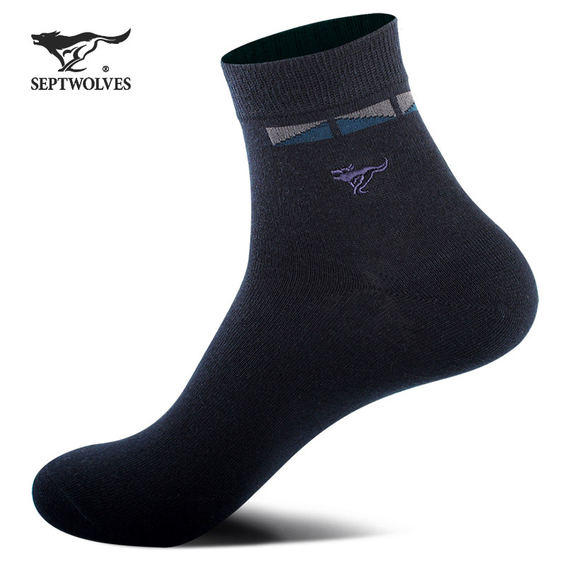 七匹狼正品秋冬季吸汗中筒纯棉袜子 七匹狼内衣短袜/打底袜/丝袜/美腿袜